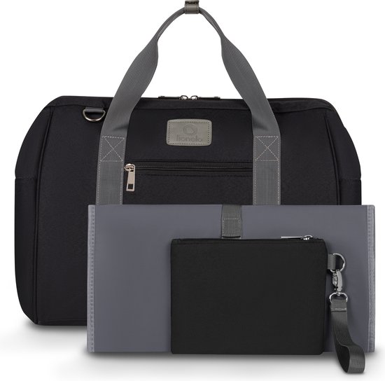Ida Mom Bag Sac Pour Poussette Avec 2 Poches Isothermes Internes Pour Biberons, Lingettes