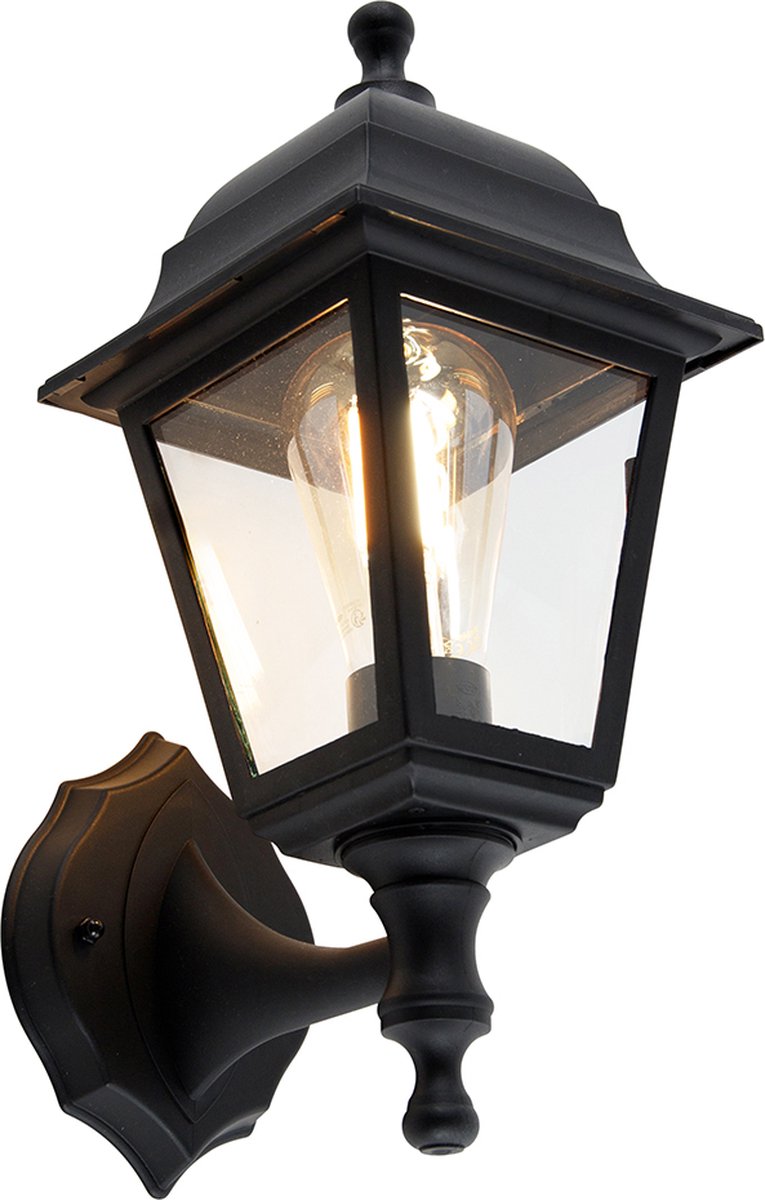 QAZQA capital - Klassieke Dimbare LED Smart Wandlamp incl. wifi met Dimmer voor buiten - 1 lichts - D 19.7 cm - Zwart - Buitenverlichting