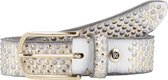 b.belt Cuir Ceinture Nietengürtel Zoe Gold W100 Cream-White Blanc