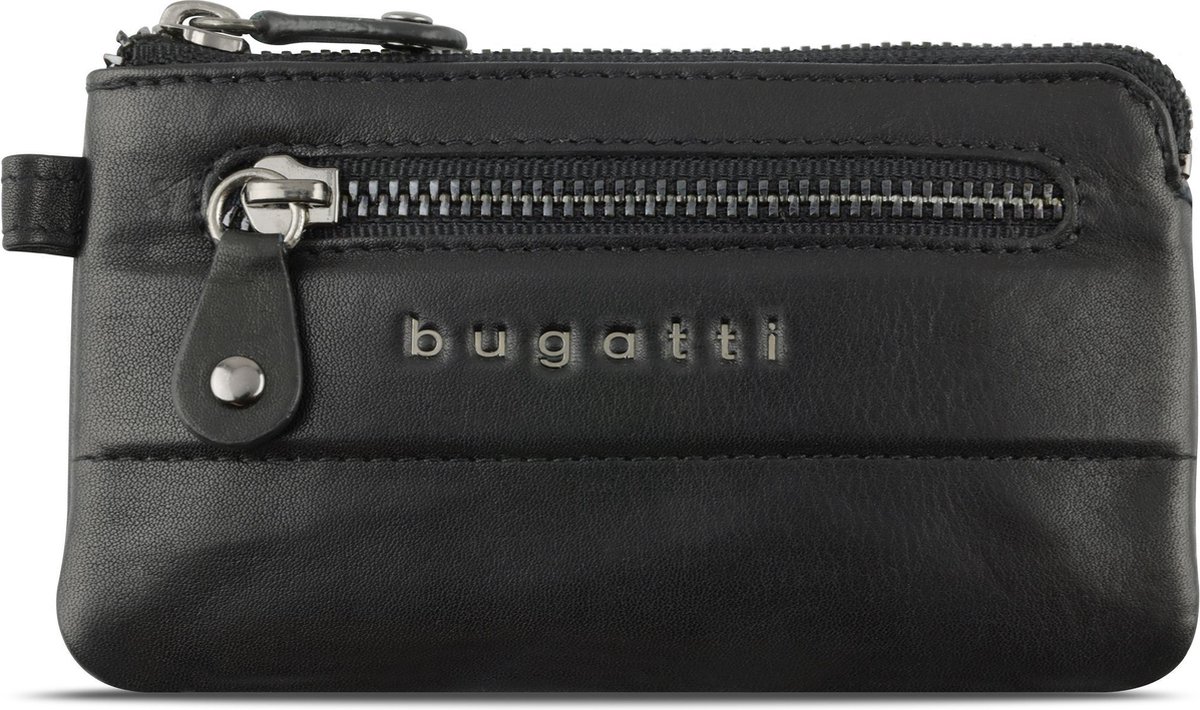 Bugatti Nome Sleutel portemonnee Leer 12 cm - schwarz