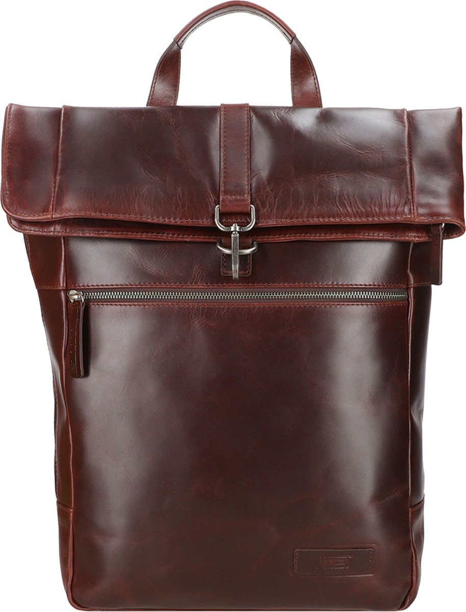 JOST Leren Laptop rugzak Rugzak met laptopvak Trelleborg Backpack Courier Brown Bruine
