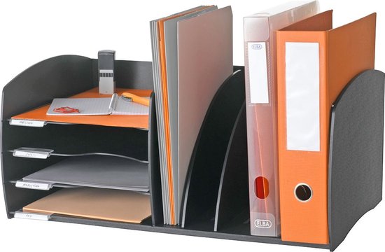 Foto: Paperflow desk organizer keuze uit 4 of 8 vakjes verstelbare scheidingswanden