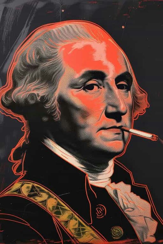George Washington Poster | Politiek Poster | President Poster | Historisch Poster | Portret Poster | Icon Poster | 50x70cm | Wanddecoratie | Muurposter | S3227 | Geschikt om in te lijsten