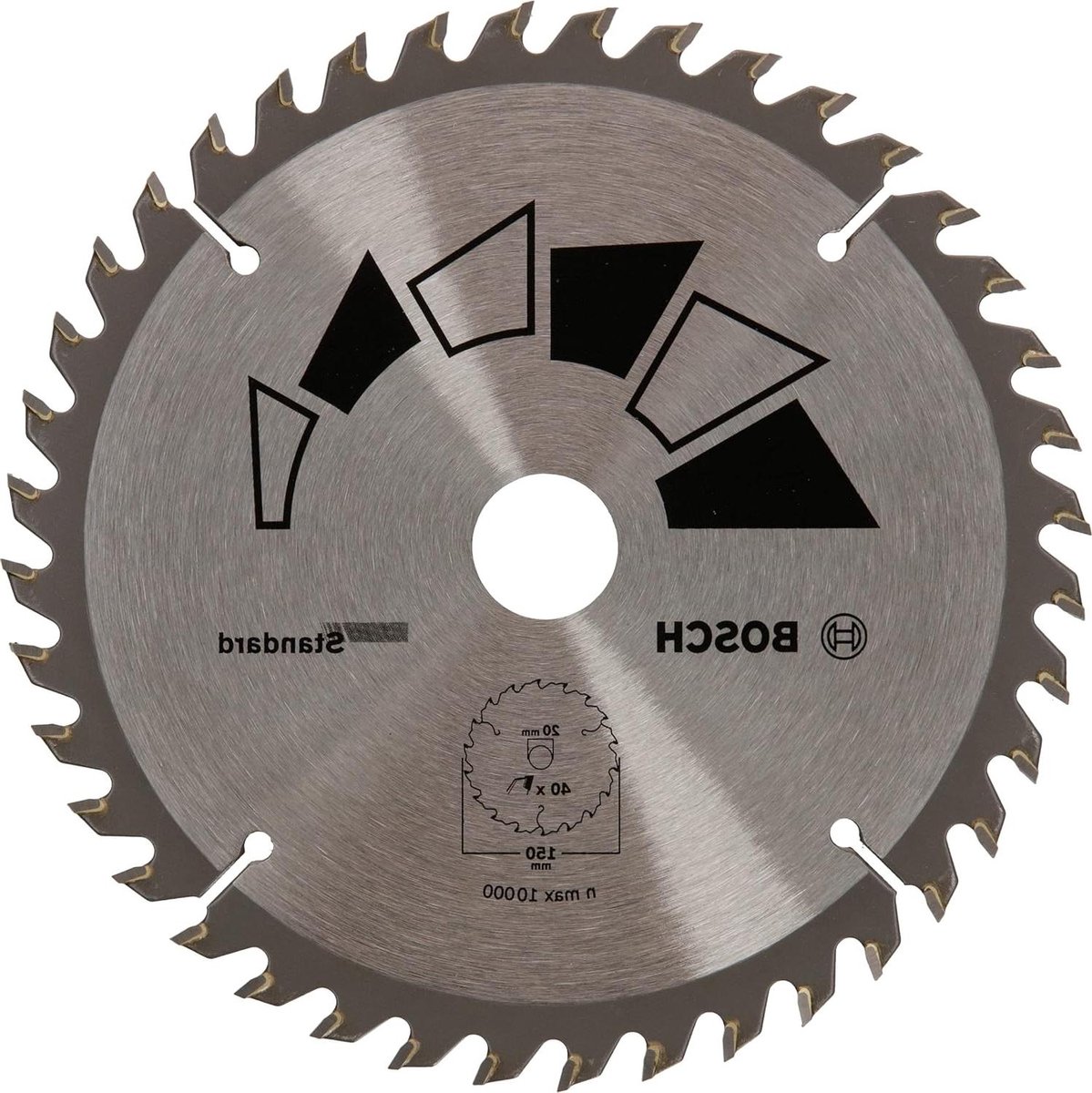 Cirkelzaagblad Standard - Hout Ø 150 x 2.2/1.5 x 20/16 mm - 40 Tanden ATB - 1x Reduceerring 16 mm