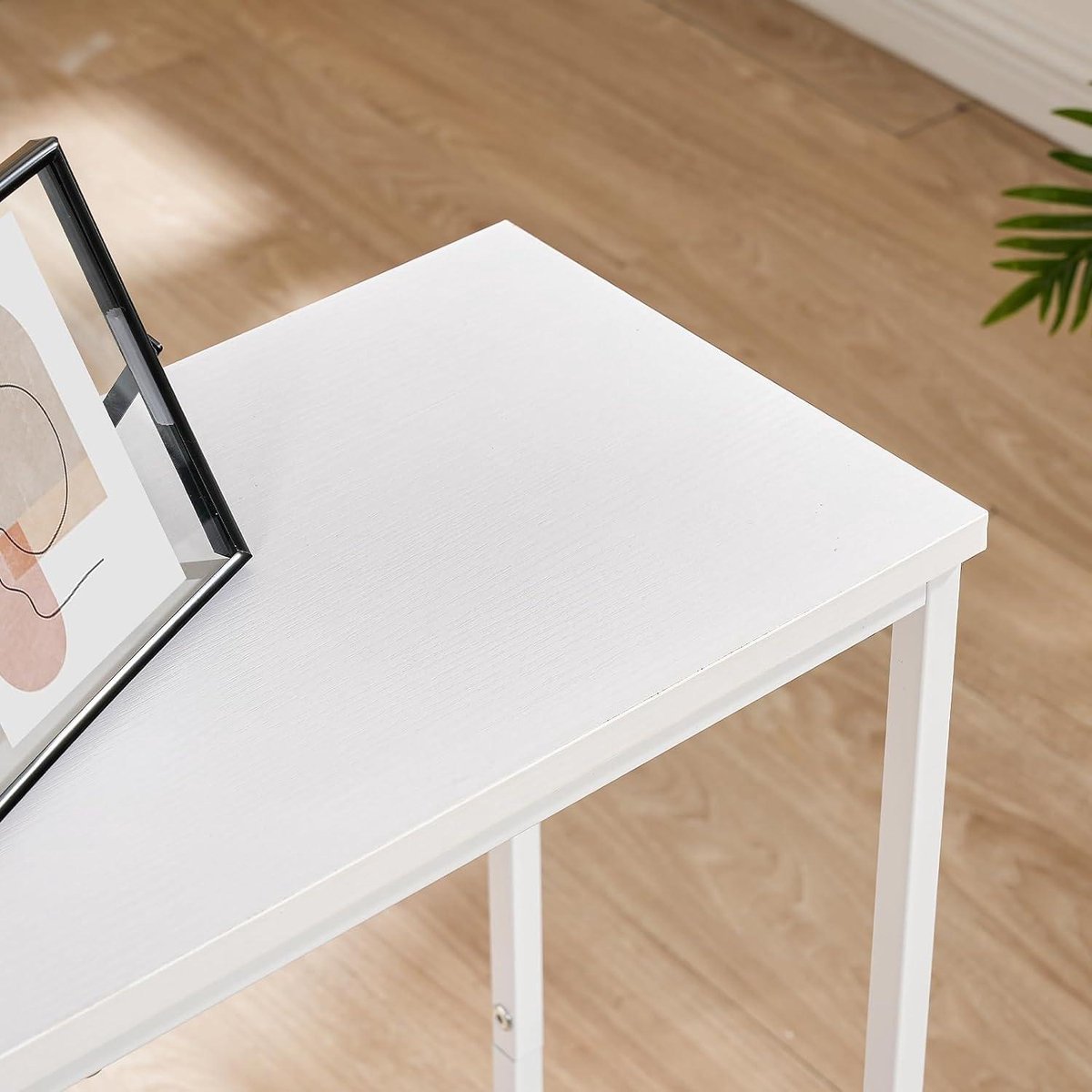 Smalle Bijzettafel Met Metalen Frame – Industriële Displaytafel Voor Hal En Woonkamer Grijs Beige Zwart