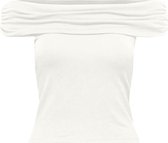 Only T-shirt Onllive Love S/l Off Shoulder Top C 15338616 White Dames Maat - S