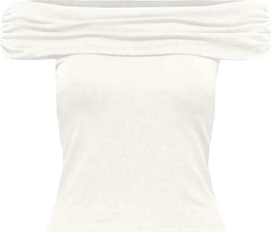 Only T-shirt Onllive Love S/l Off Shoulder Top C 15338616 White Dames Maat - S