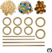 Hobby Pakket | Starter Set | Ringen | Kralen | Stokken | Macramé | Decoratie | DIY | Doe Het Zelf | Hobbymaterialen | Wandkleed | Dromenvanger | Plantenhanger | Tassen | TheOldOmen |