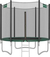 Rootz 10ft trampoline met veiligheidsnet - springkussen voor buiten - gegalvaniseerd stalen frame - UV-bestendige springmat - 244 cm x 239 cm x 180 cm