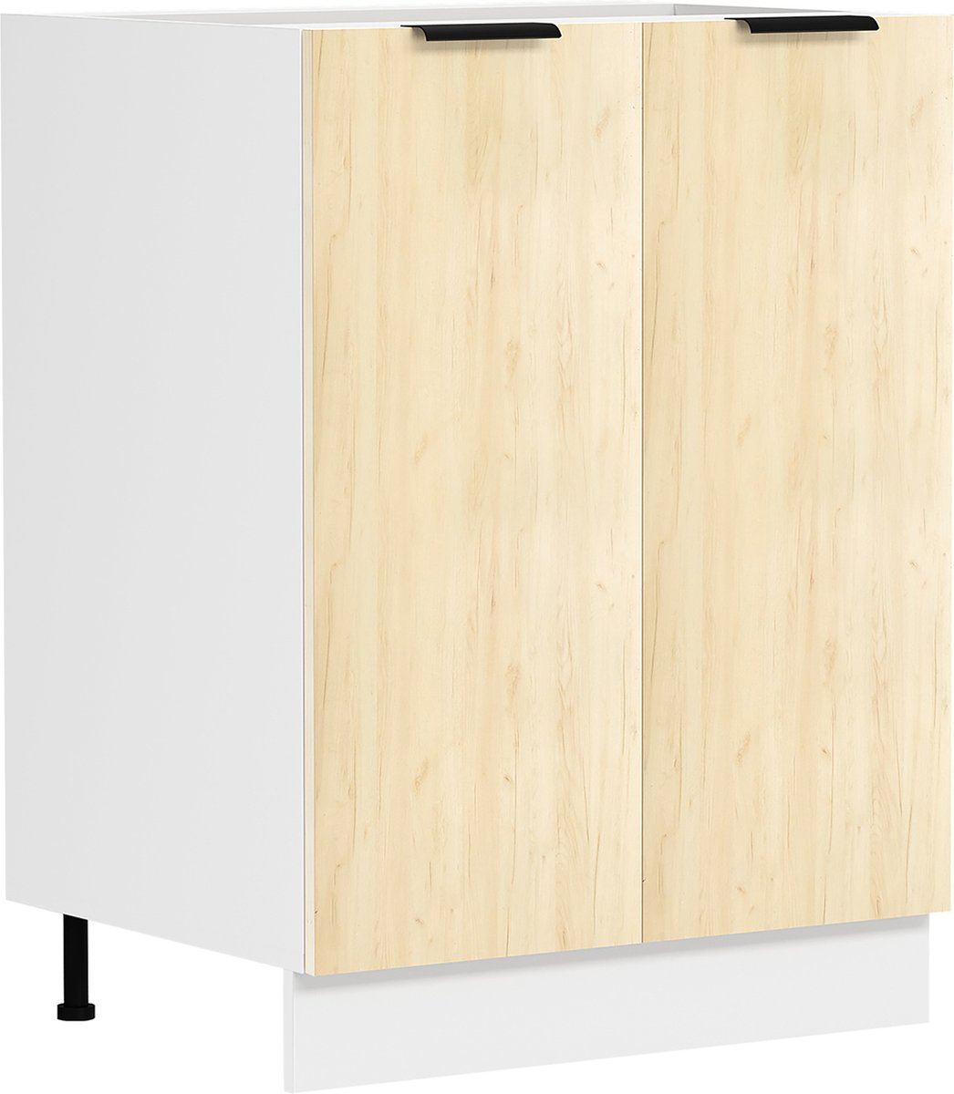 Vcm keukenkast breedte 60 cm draaideur onderkast keuken keukenmeubel Fasola Eik wit/honing