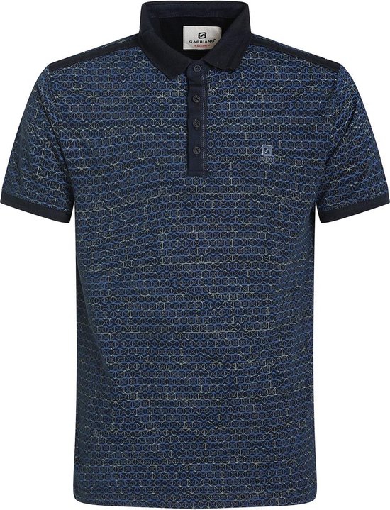 Gabbiano Poloshirt Polo Met Allover Print 234922 301 Navy Mannen Maat - S