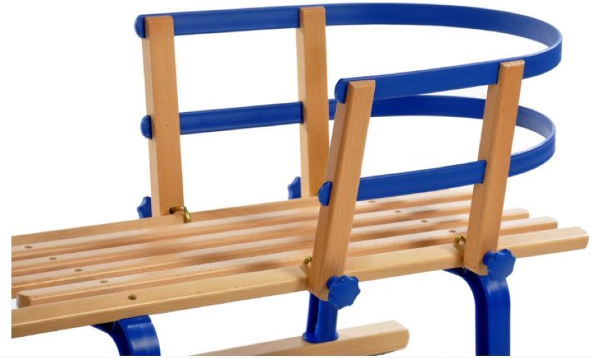 COLINT Slee rugleuning 90 cm flexibel - blauw - kinderzithulp van kunststof - rugleuning voor slee Davos hoorns vouwen kinderzitje hulp