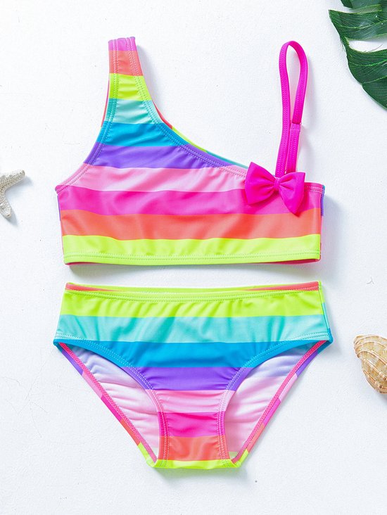 Meisjes bikini - meisjes badpak - kinder badpak - Bikini - Regenboog bikini - Zwemkleiding - Jaar