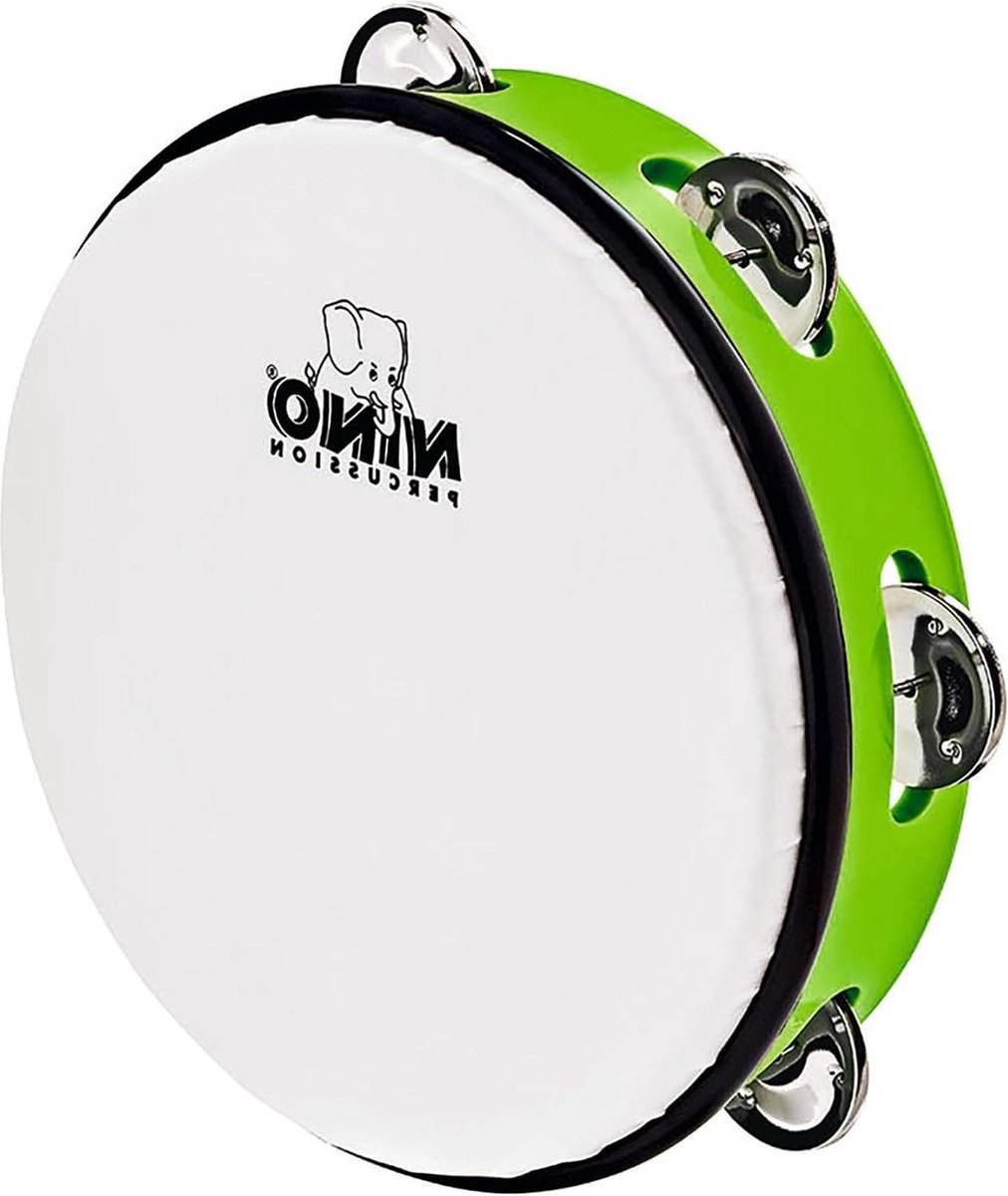 Groene ABS Tambourine met handvat en sleutelhanger (NINO51GG)