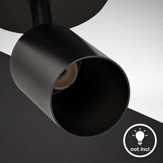 Lucide plafondspot CLUBS - 4xGU10 - Zwart – vtwonen