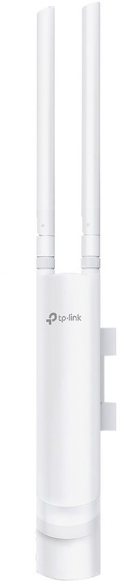 Wit TP-Link Omada EAP225-Outdoor access point met twee antennes.