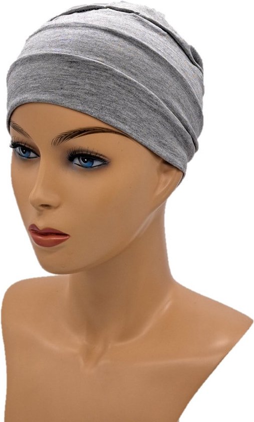 Johnson Headwear - Chemo Muts Dames - Grijs / Luchtig - Chemo Muts - Chemo Cap - Muts - Cap - Hoofddeksel
