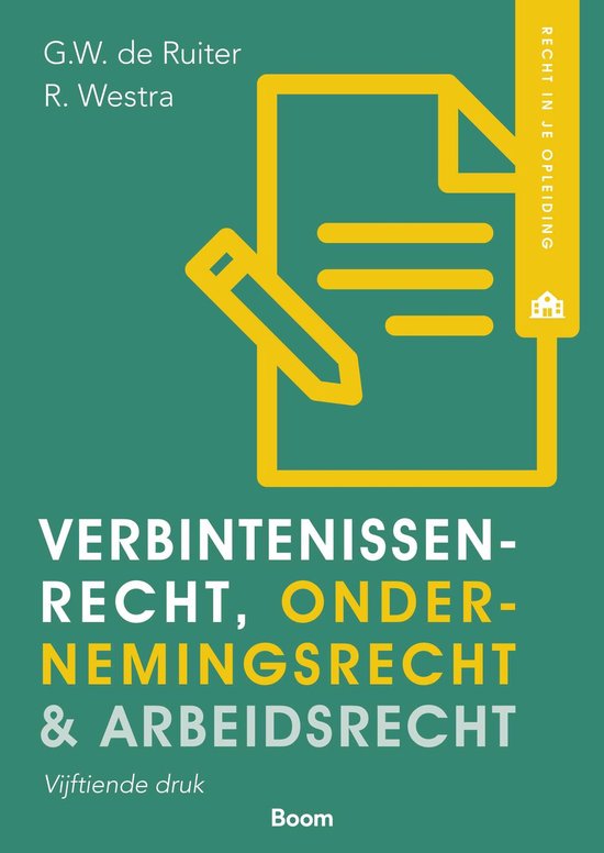 Recht in je opleiding - Verbintenissenrecht, ondernemingsrec ... - cover