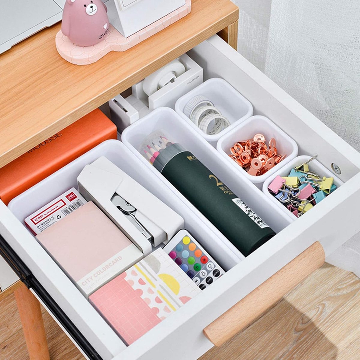 8 stuks lade organizer, plastic lade organizer, badkamer make up organizer, opbergsysteem voor kantoor en thuis, opbergdoos