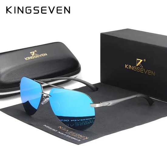 KingSeven Air - Lunettes de pilote à monture ouverte - UV400 et filtre polarisant - Z67