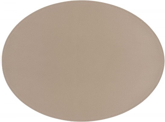 ZICZAC - Set de table TRUDO - SET/6 - cuir vegan - 33x45 cm - Ovale, sable