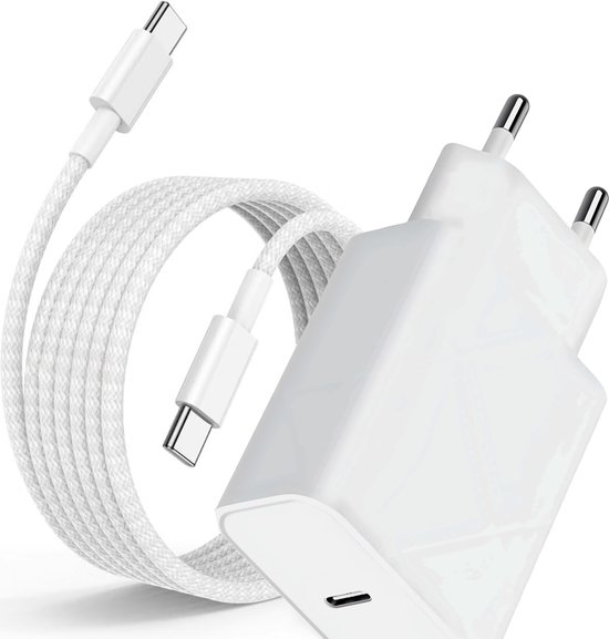 30W USB-C Adapter + Sterke USB C Kabels - USB C naar USB C - 1 Meter - Super Fast Charger - Snellader