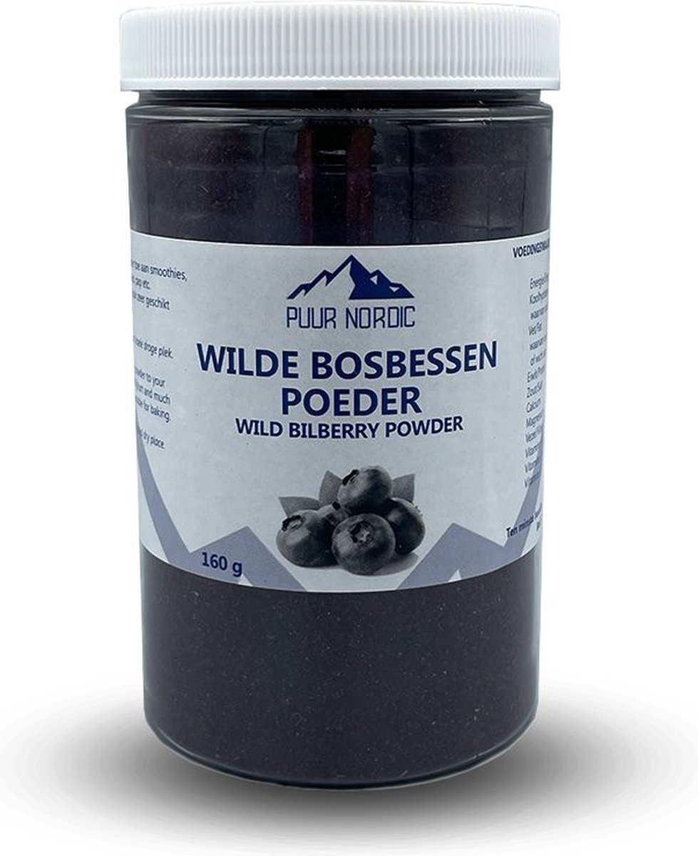 Goedkoopste Wilde Bosbessen Poeder 160g - Puur Nordic