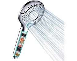 MEKO Douchekop hoge druk handdouche met filter - filtratie in 15 lagen - 15 m slang - 3 straalsoorten - spaardouchekop - verwijdert hard water chloorresten - bacteriën en zware metalen