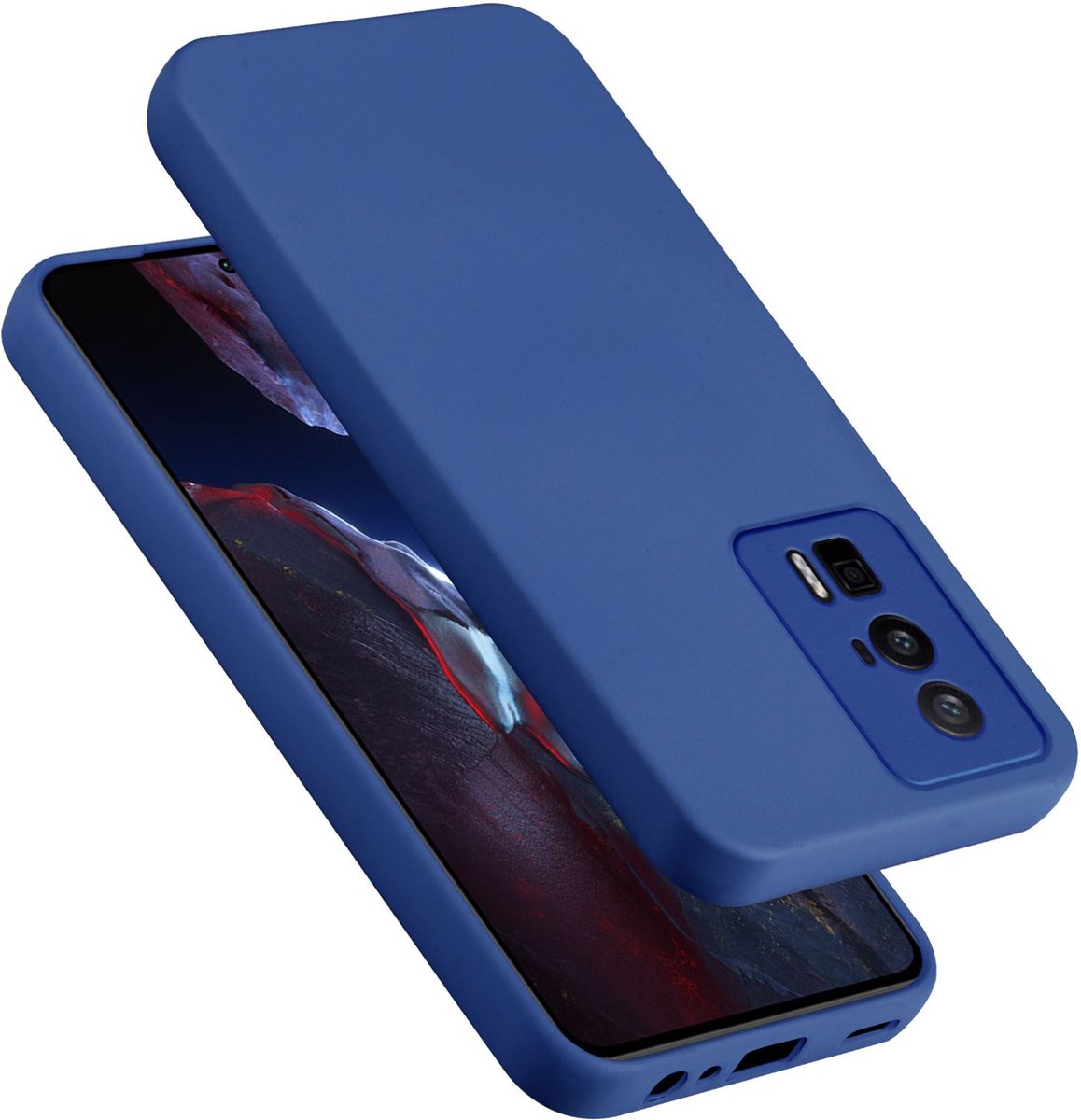 Cadorabo Hoesje geschikt voor Xiaomi Poco F5 Pro in LIQUID BLAUW - Beschermhoes gemaakt van flexibel TPU silicone Case Cover