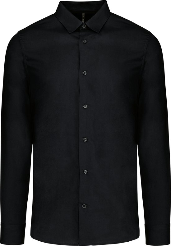 Kariban Herenoverhemd in popeline met lange mouwen K513 - Black - L