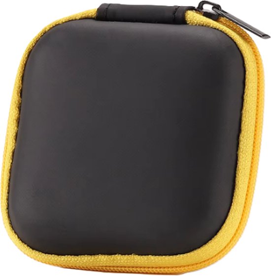 Oortjes Opberg Hoesje | Case | Etui | Organizer | Voor Het Opbergen Van Oordopjes En Laadkabels | Opbergen Van Sleutels | USB | GEEL