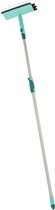 Bol.com Leifheit raamwisser met borstel en telescoopsteel - 28 cm wisbreedte - 110-190 cm - Click System - turquoise - grijs aanbieding