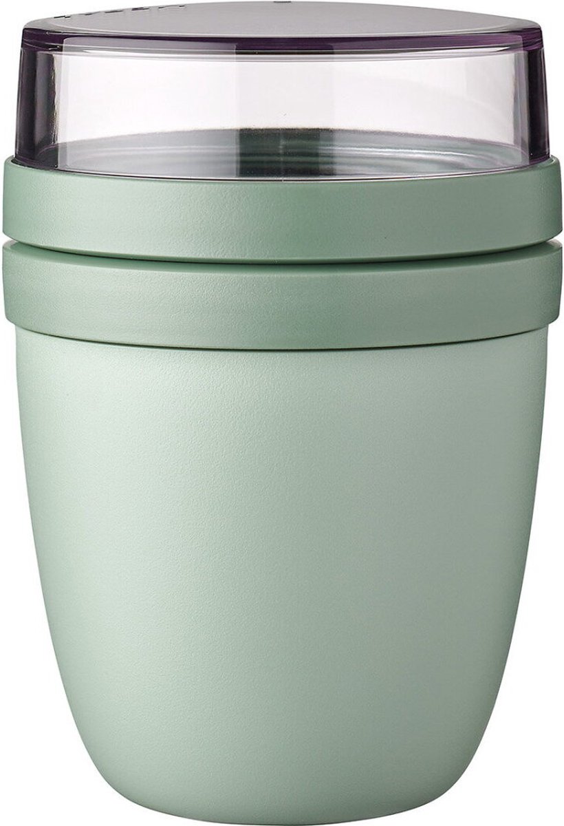 Mepal - Lunchpot Ellipse - 500 ml - Muesli beker to go - Nordic sage - Geschikt voor vriezer magnetron en vaatwasser