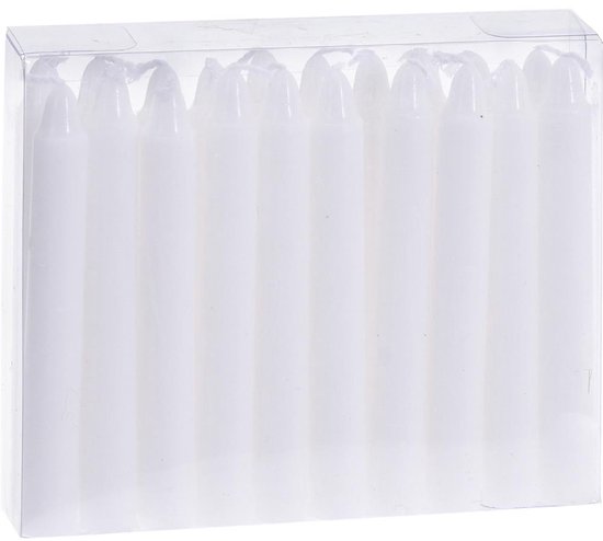 Kerstboomkaarsjes - 20 stuks - 10.5cm - Wit - Kerstboomversiering