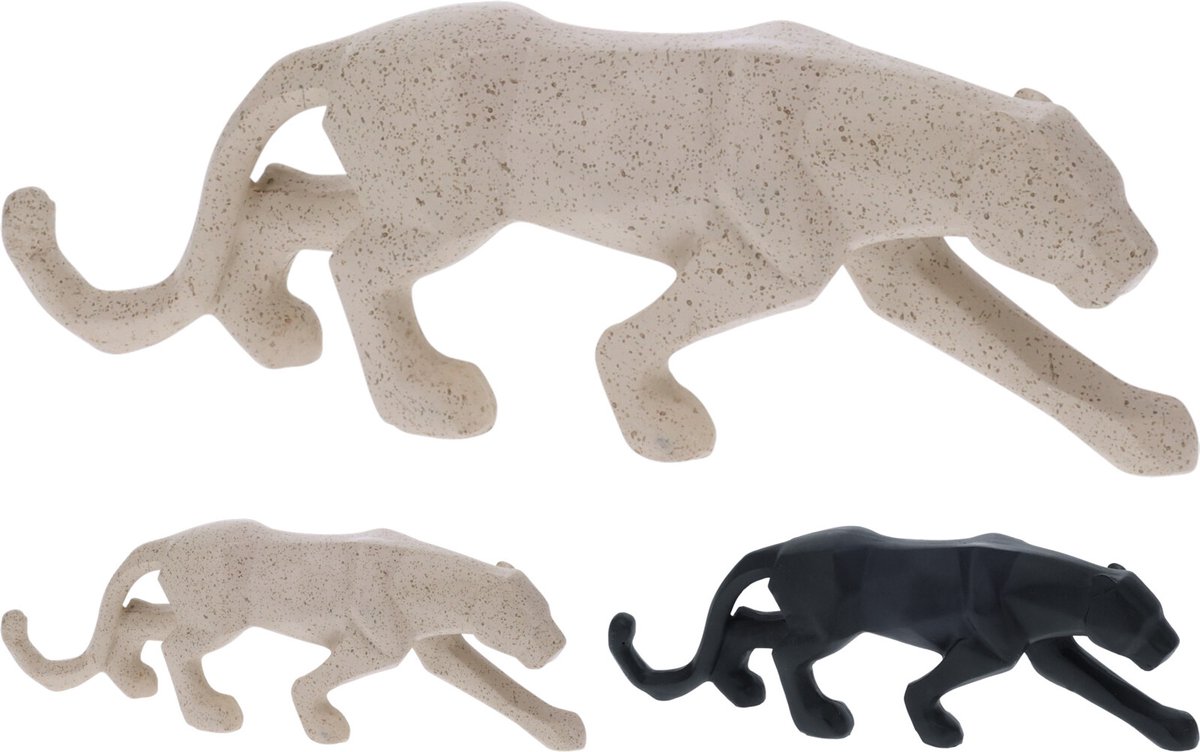 Home & Styling - Panter polystone geometrisch 24x5x8cm