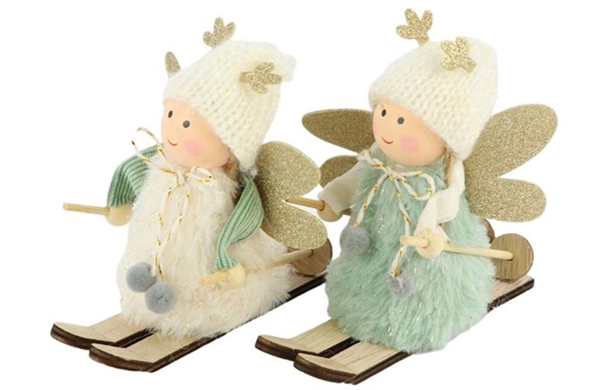 HBX natural living Engel op skies 12,5x6x11,5cm mint