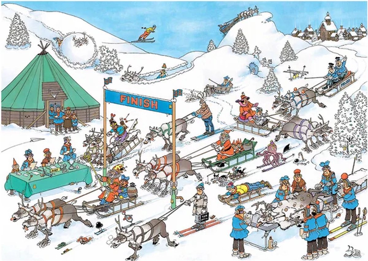 Jan van Haasteren - Rendier Race - 500 stukjes puzzel — afbeelding 13