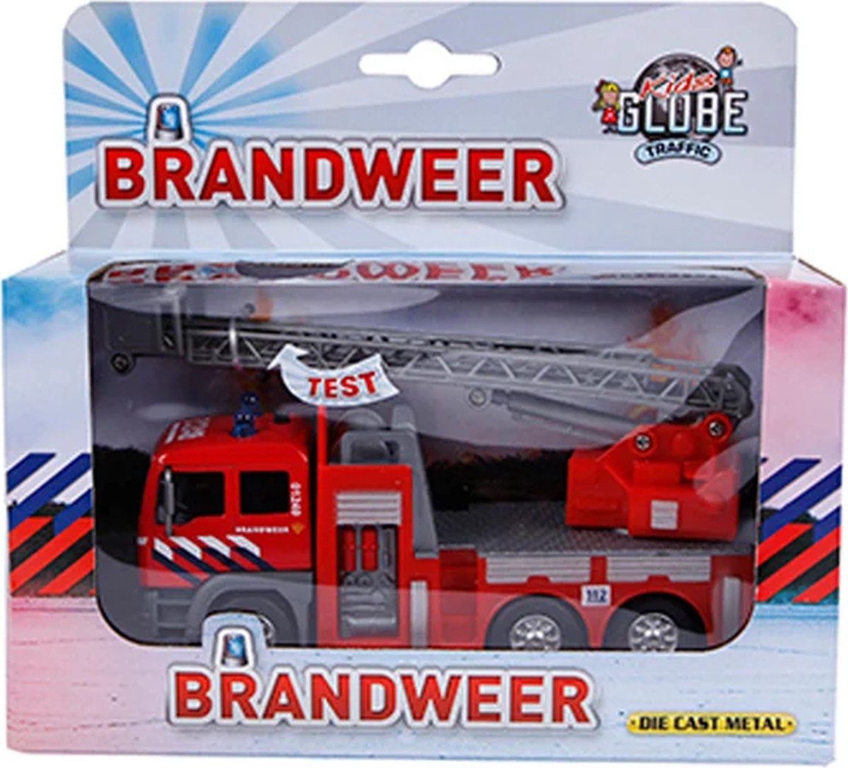 Kids Globe Die-cast Brandweer Ladderwagen NL, 16cm — afbeelding 7