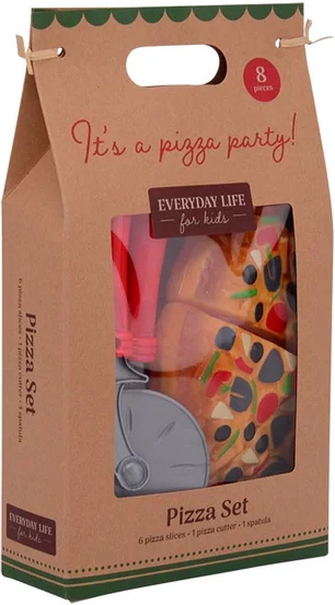 Johntoy Home and kitchen magische pizza - Speelgoedeten en -drinken - Multicolor - Kunststof - Puntjes met klittenband — afbeelding 4