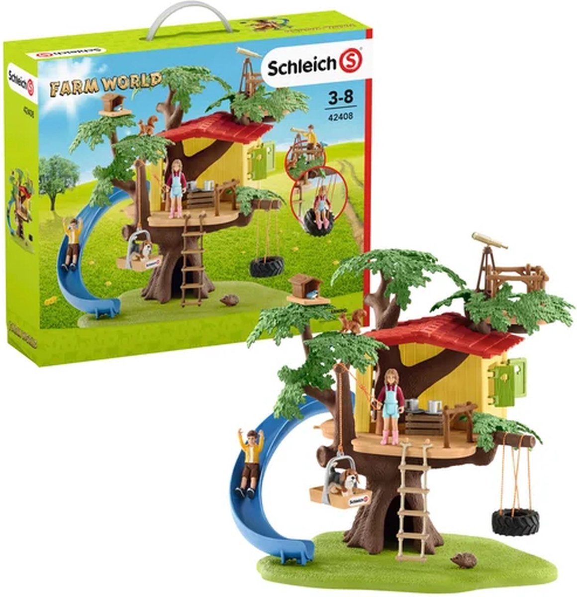 schleich FARM WORLD - Avontuurlijke boomhut - Speelfigurenset - Kinderspeelgoed voor Jongens en Meisjes - 3 tot 8 jaar - 28 Onderdelen — afbeelding 16