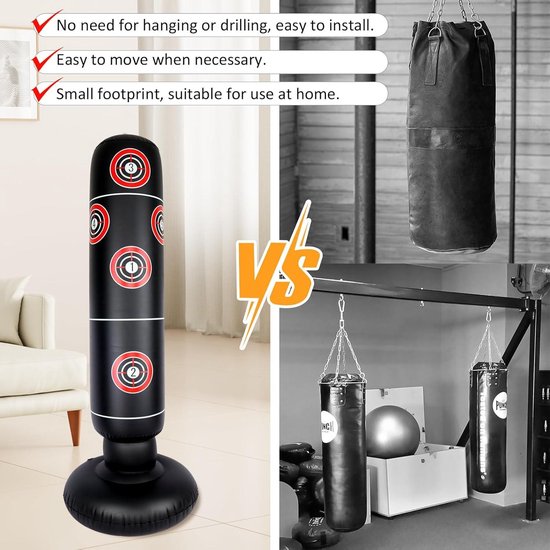 Bokszak voor kinderen, staande bokszak, punchbag voor kinderen van 6-12