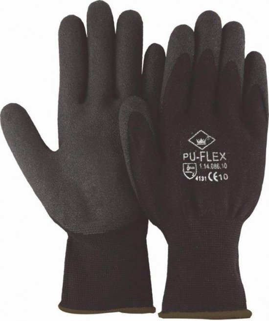 Pu-Flex Werkhandschoenen Zwart 11408600 - maat 9