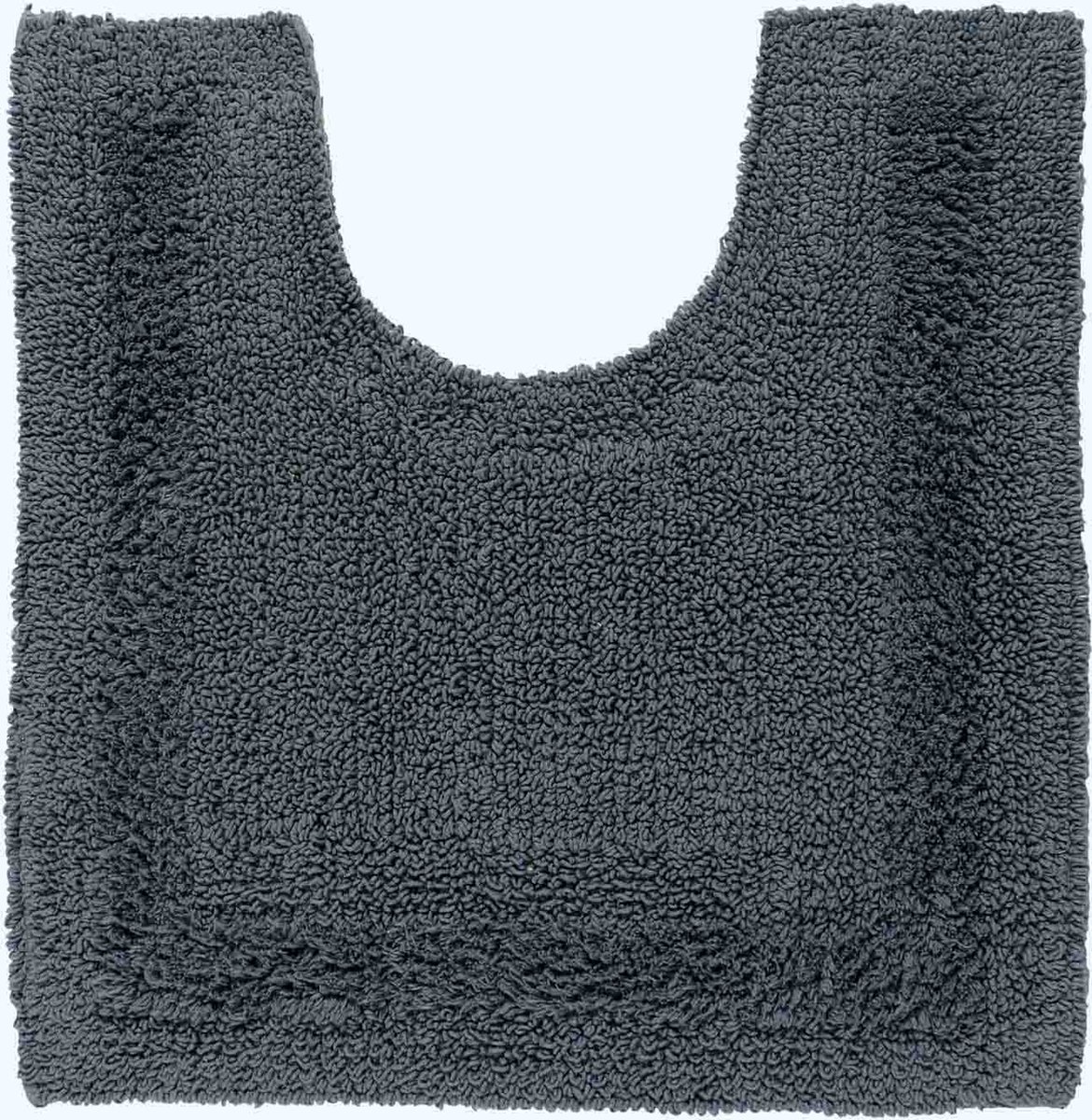 Homescapes toiletmat grijs 50x55 cm gemaakt van 100% katoen