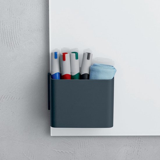 Sigel Stifteköcher S GL801 für Glas Magnetboard Stift Ablage Halter anthrazit Wa