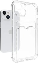 Optimity hoesje voor iPhone 15 Clear Case met Cardholder Transparant