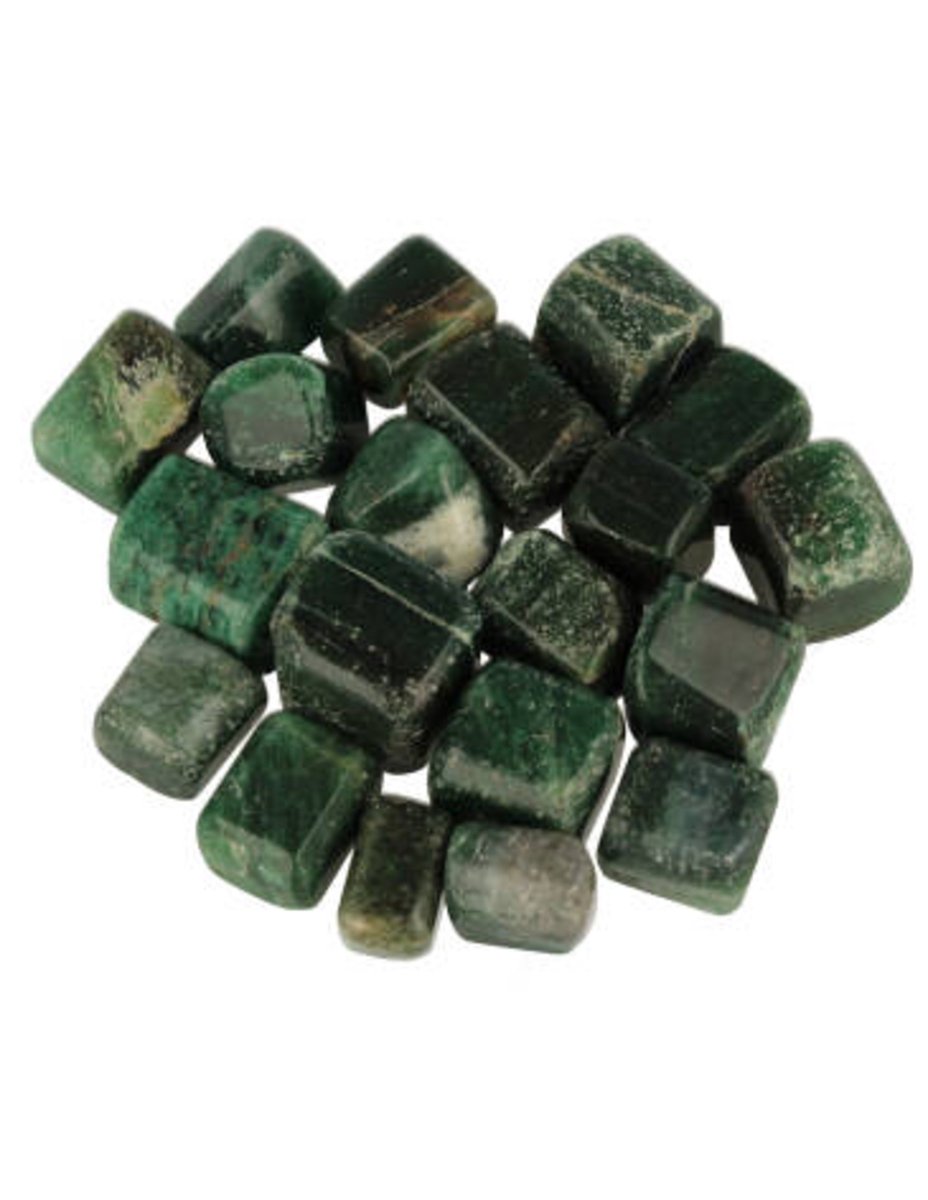 Ruben Robijn Aventurijn groen 250 gr. trommelstenen (mt3)