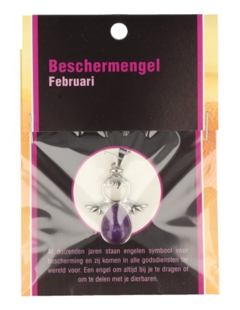 Beschermengel Februari op kaartje