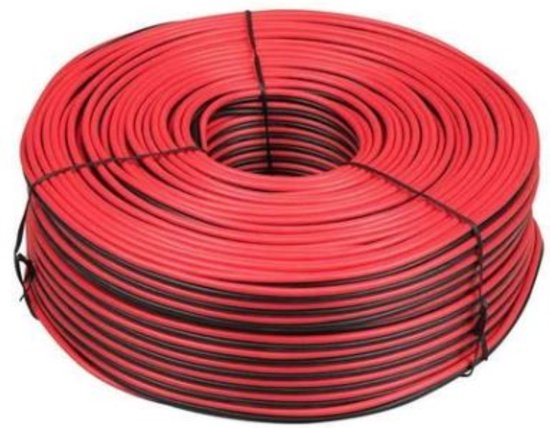 2-aderige Rood-Zwart Kabel 18 AWG