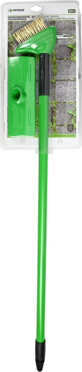 Benson Onkruidborstel set - telescopische steel - 3-delig - ergonomisch - verstelbaar 80-140 cm — afbeelding 4