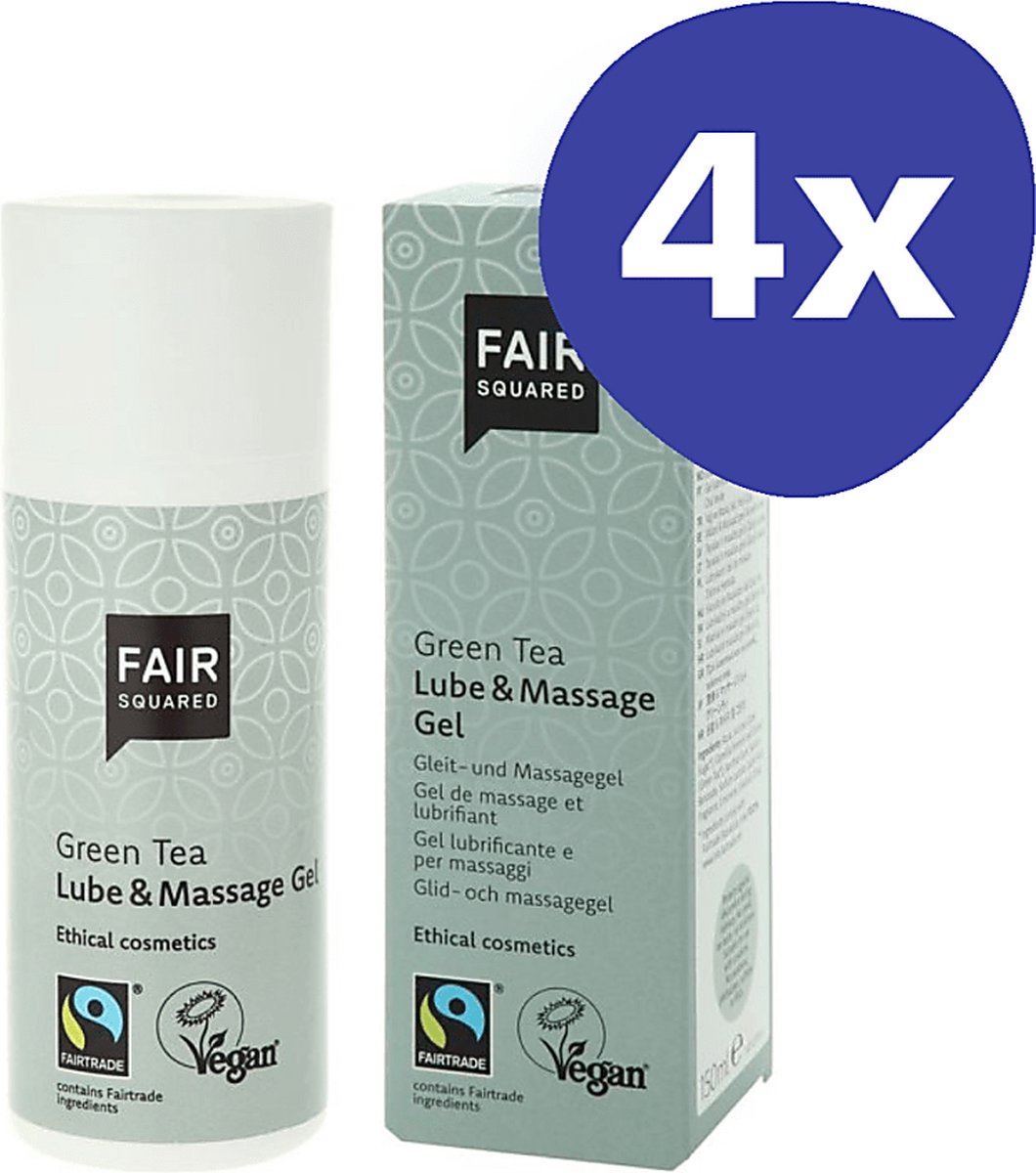Goedkoopste Fair Squared Glijmiddel & Massage Gel Green Tea (4x 150 ml
